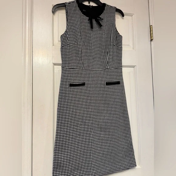 Talbots Black and White Checkered Midi Dress - Picture 1 of 7